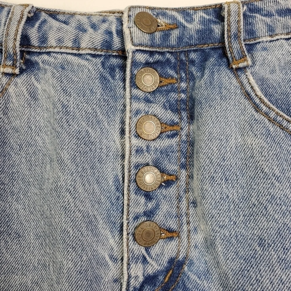 J. GALT BUTTON FLY DENIM SKIRT